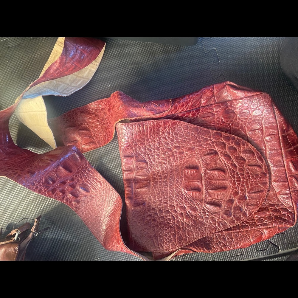 Crocodile leather bag